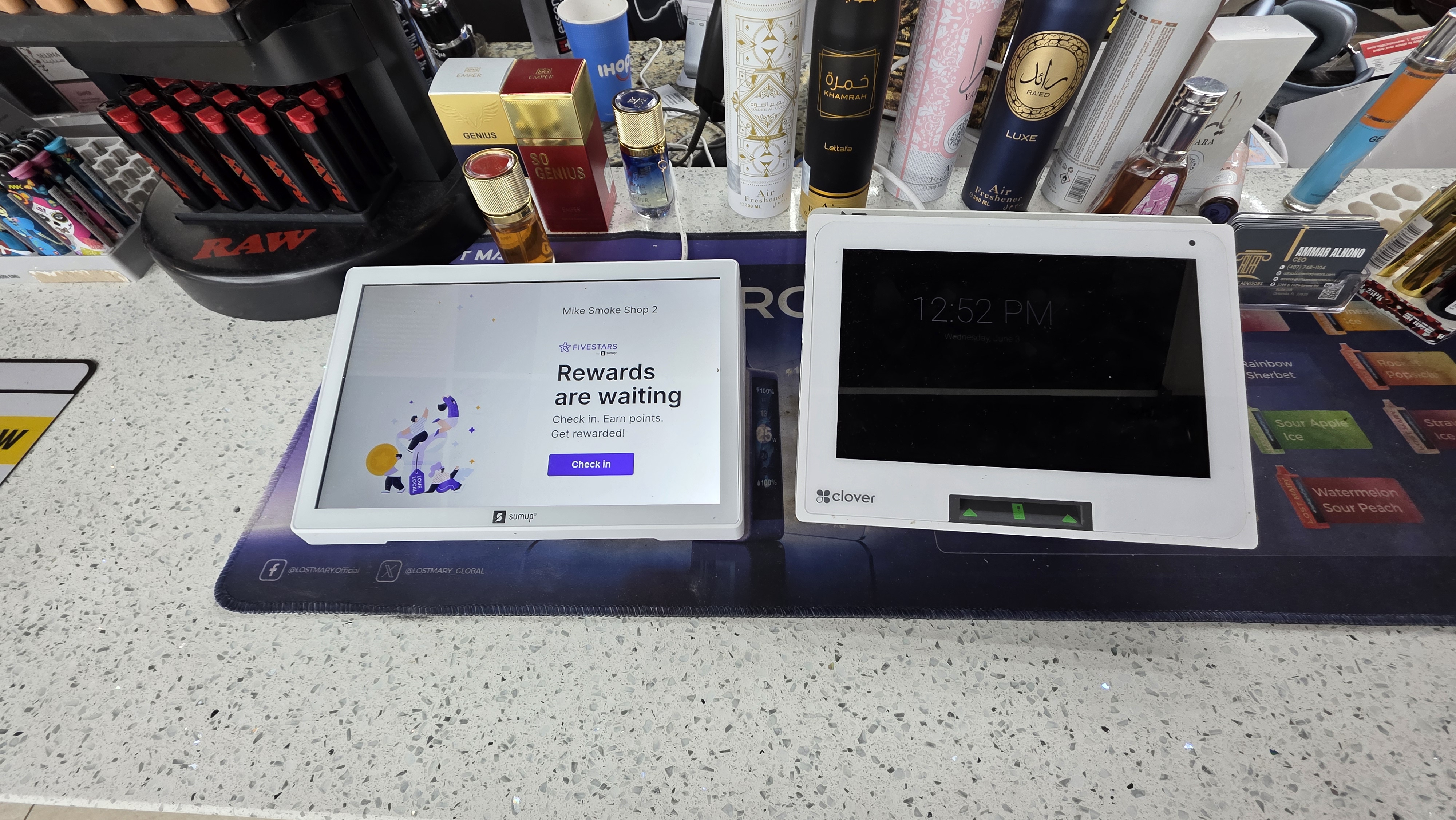 In-store loyalty rewards system at the counter